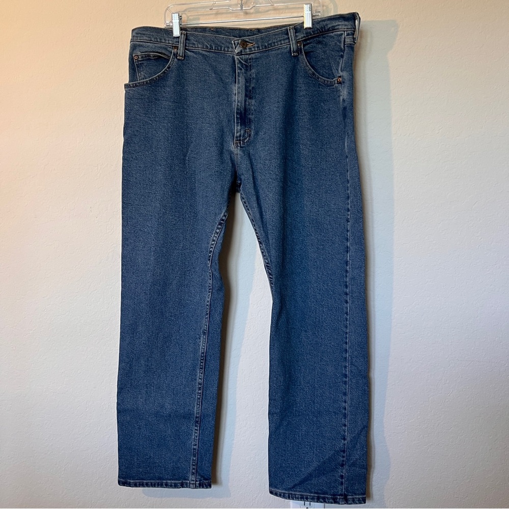 Wrangler Men's Jeans 40x30‎ Relaxed Fit Blue Straight Leg